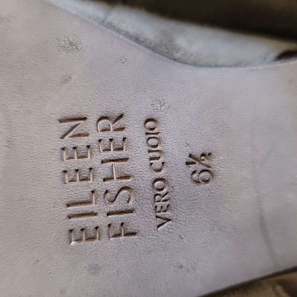 Eileen Fisher Vero Cuoio Leather Shoes - Picture 12 of 15